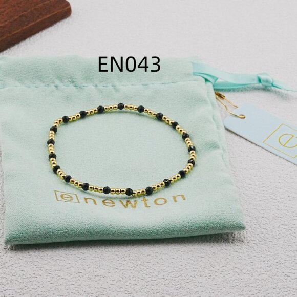 Enewton Black Crystal Glass & Gold Bead Bracelet - Picture 2 of 5